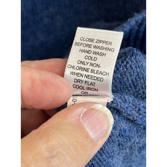 BANANA REPUBLLIC 50%‎ ITALIAN WOOL MEN'S SZ M BLUE WITH SNAP DETAIL - Picture 11 of 15